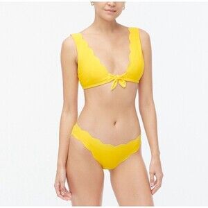 J. Crew Yellow Scalloped Bikini